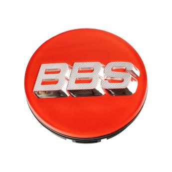 Preview: 4 x BBS 3D Rotation Nabendeckel Ø56mm rot, Logo silber/chrome - 58071061.4